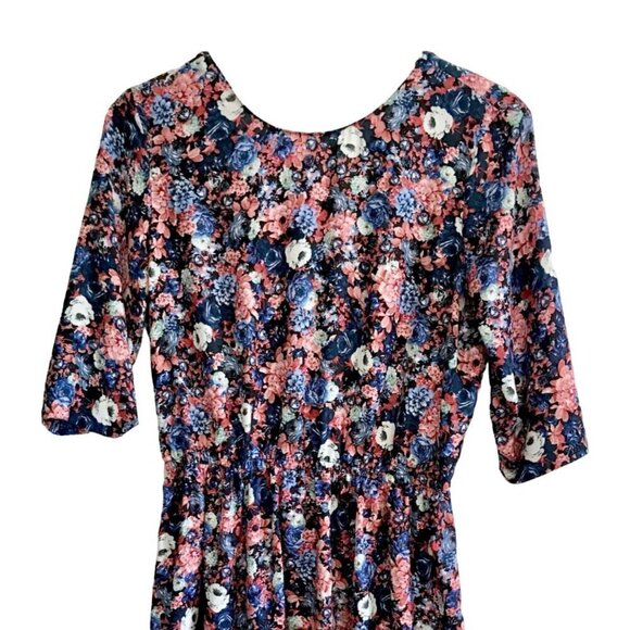 Zara floral print v back mini dress, Size M - Picture 4 of 13